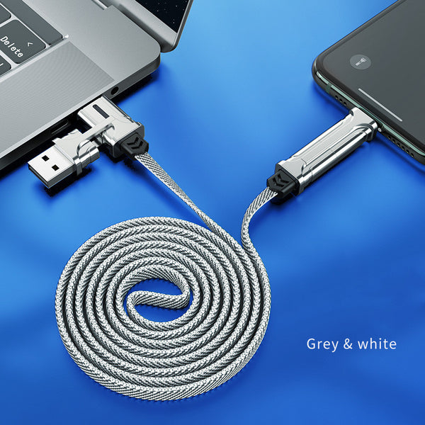 Four-in-one Data Cable Multi-function Weaving Fast Charge Line